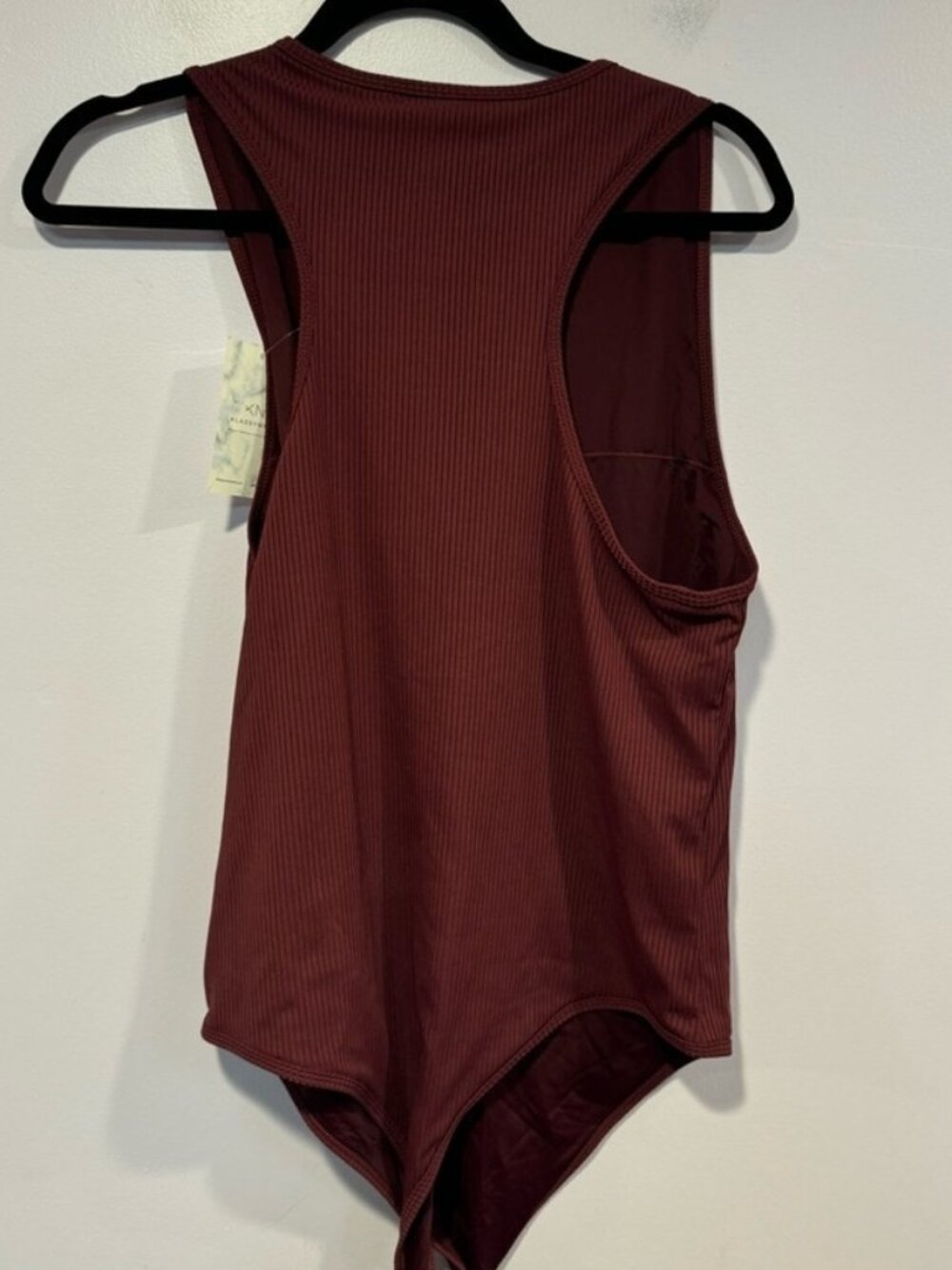 Maroon ribbed‎ bodysuit - Picture 2 of 2